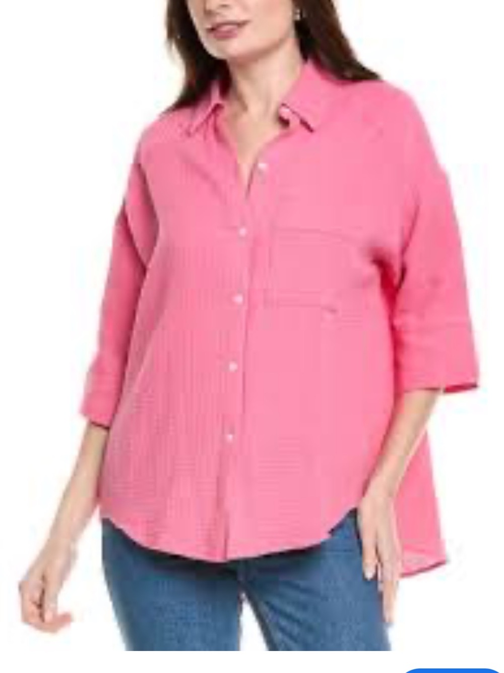 Foxcroft Pink Button-Down Mary Blouse